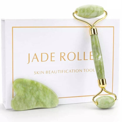 JadeGlow Facial Roller & Gua Sha Set